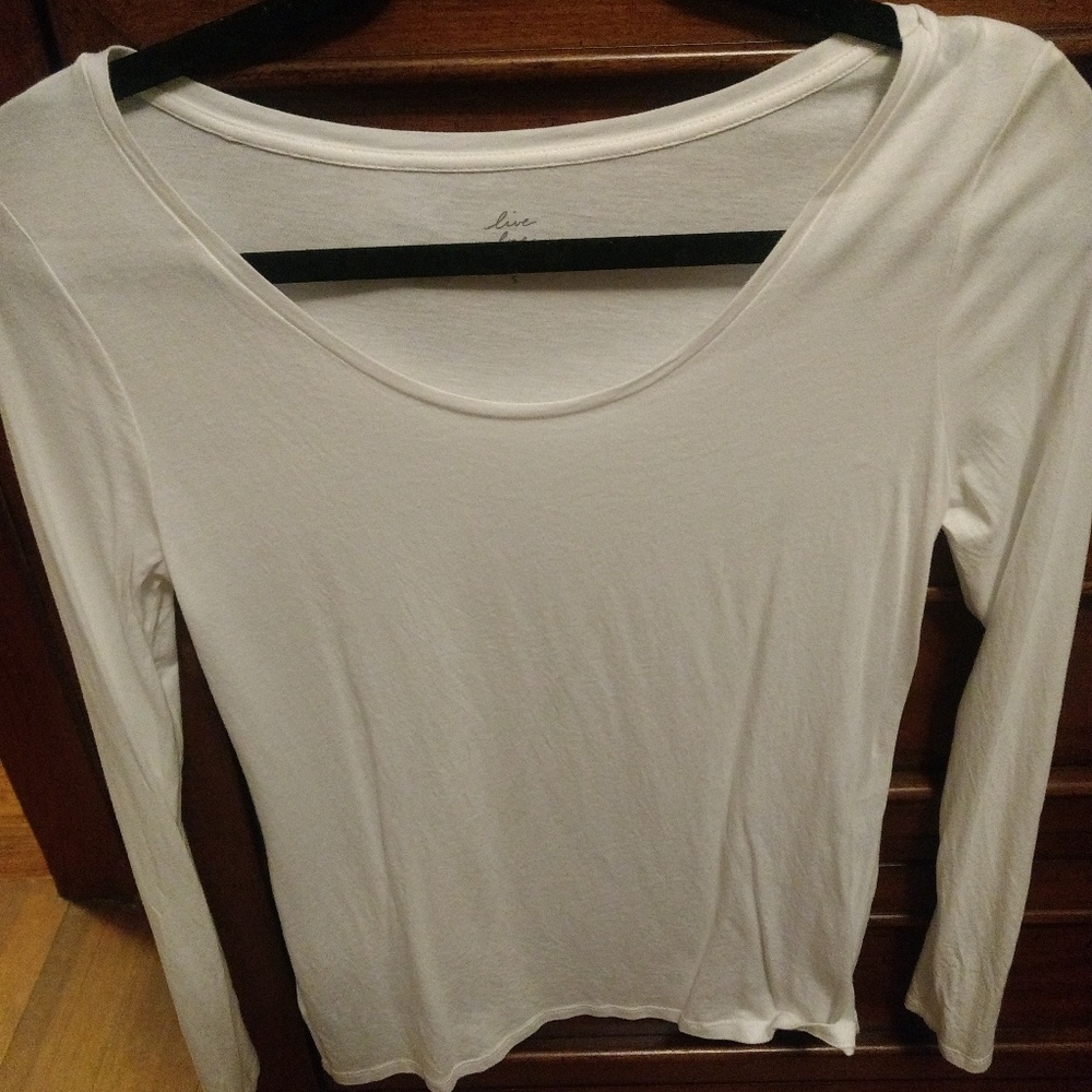 Loft white tissue tee